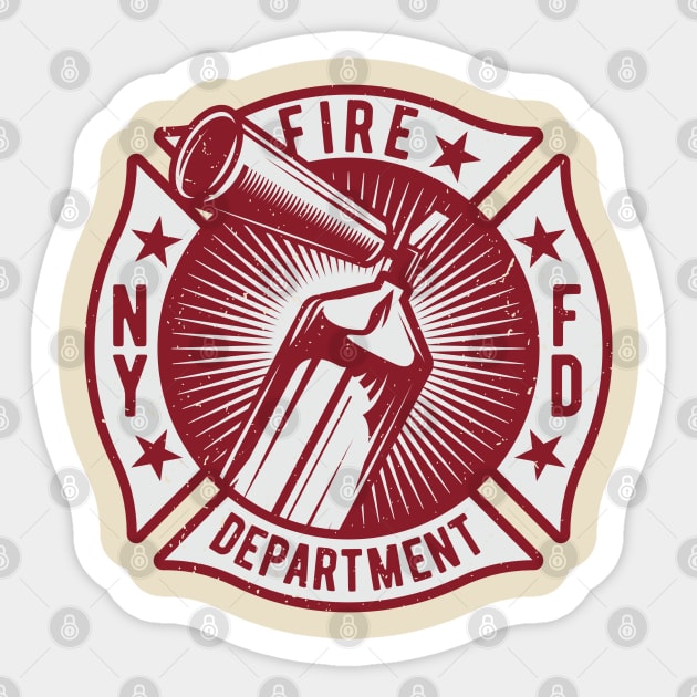 Fire Department Sticker by Verboten